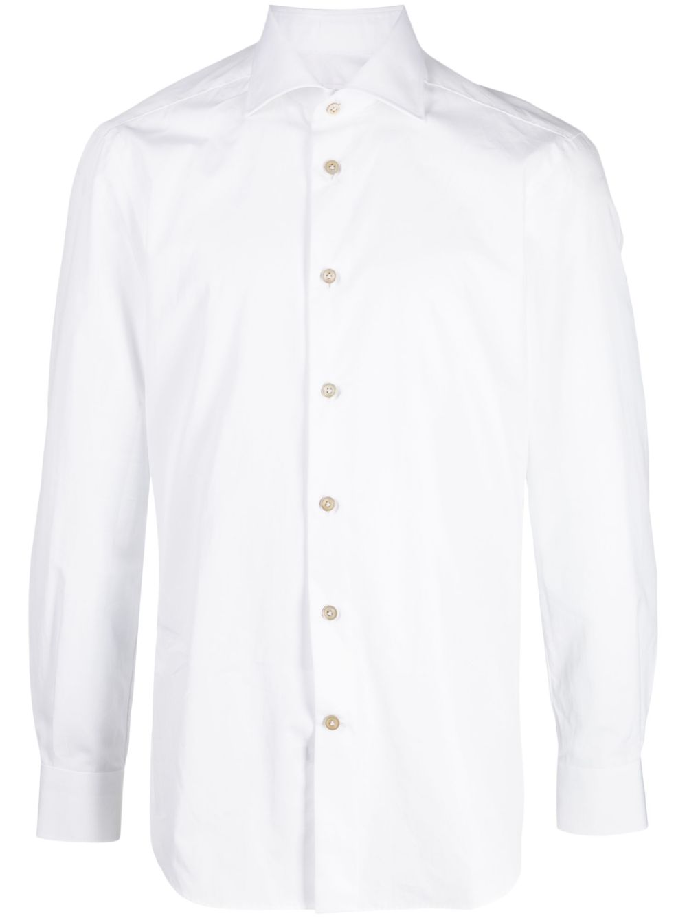 Kiton 长袖棉衬衫 - 白色
