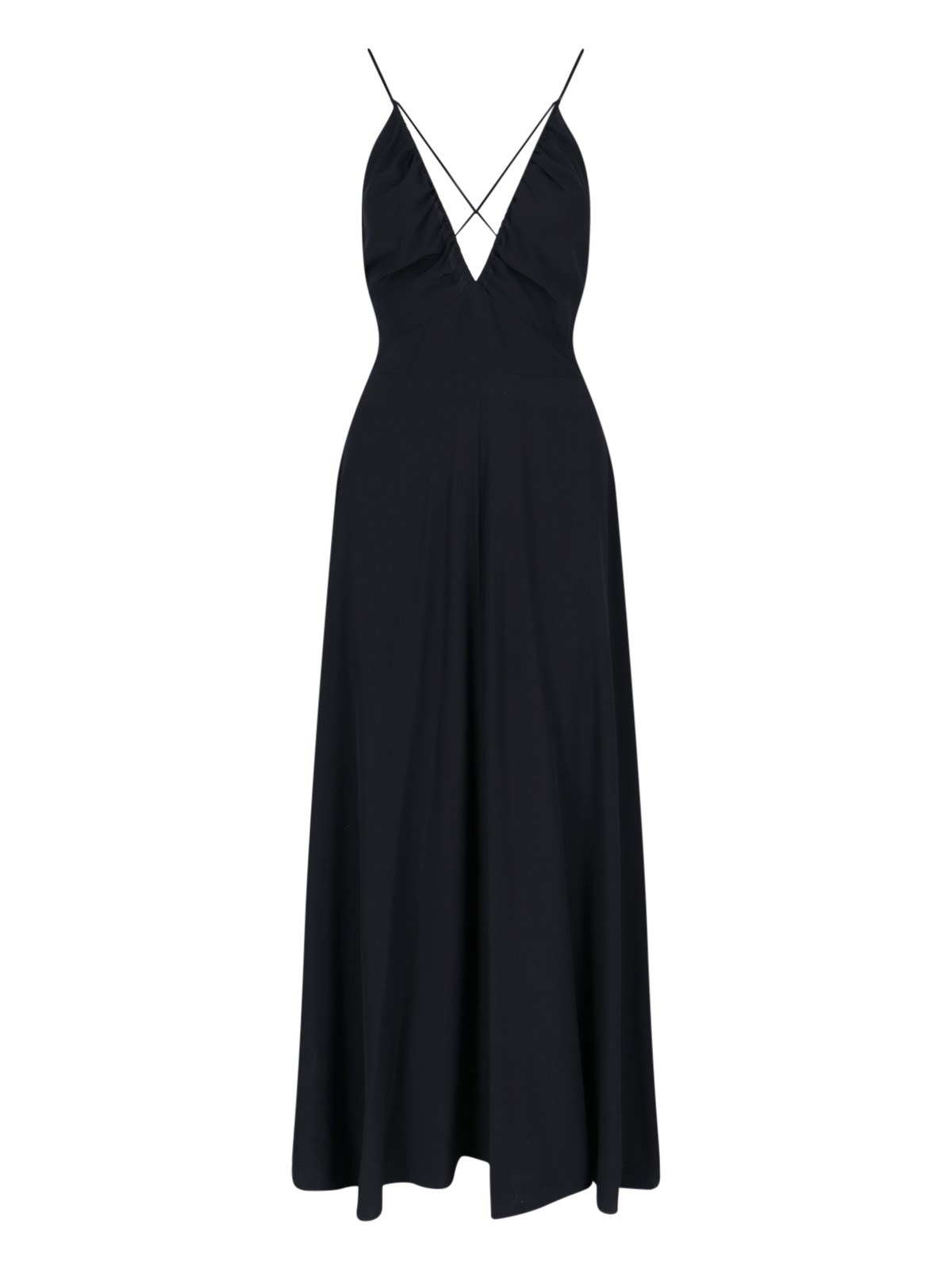 Aspesi Flared Maxi Silk Dress