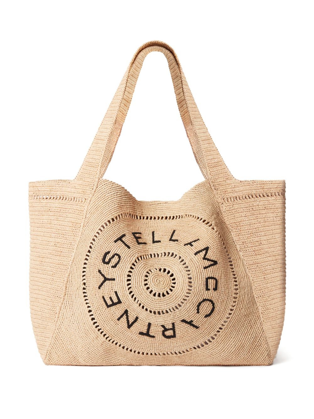 Stella McCartney logo刺绣中号手提包 - 中性色