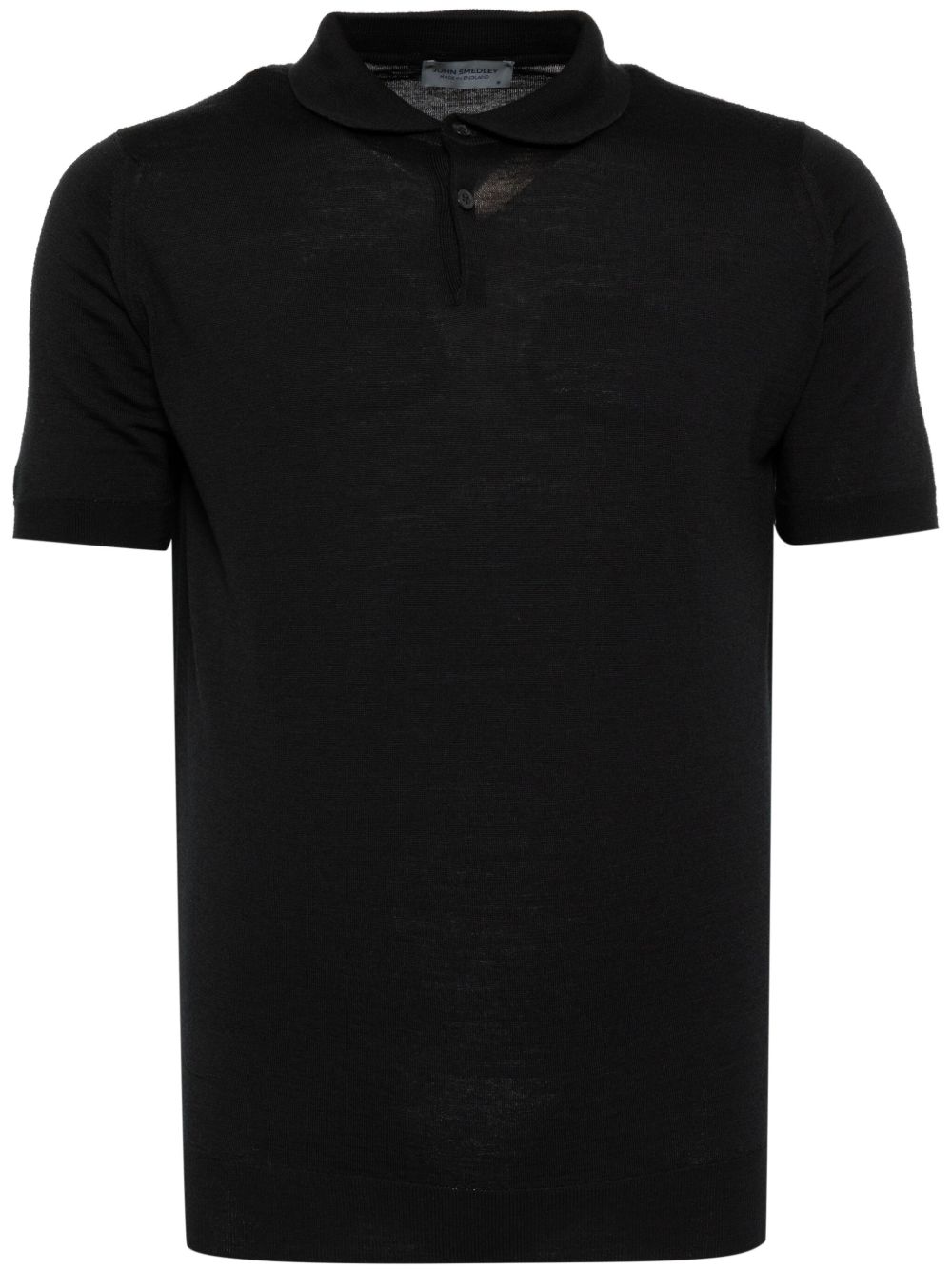 John Smedley Paytin 针织polo衫 - 黑色
