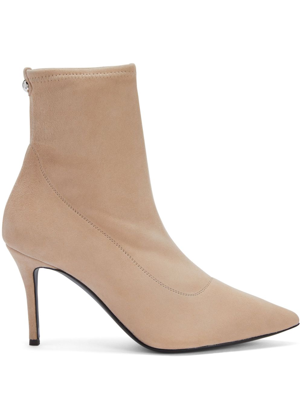 Giuseppe Zanotti Mirea 高跟绒面皮靴 - 中性色