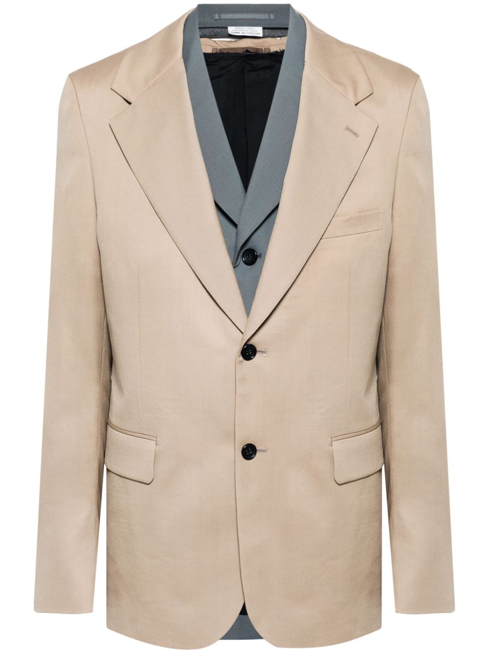 Comme des Garçons Homme Plus single-breasted layered blazer - 中性色