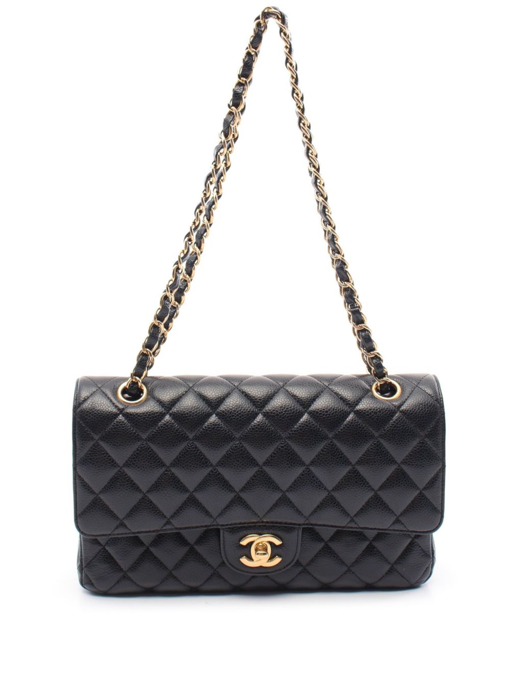 CHANEL Pre-Owned Double Flap 单肩包（2019年典藏款） - 黑色