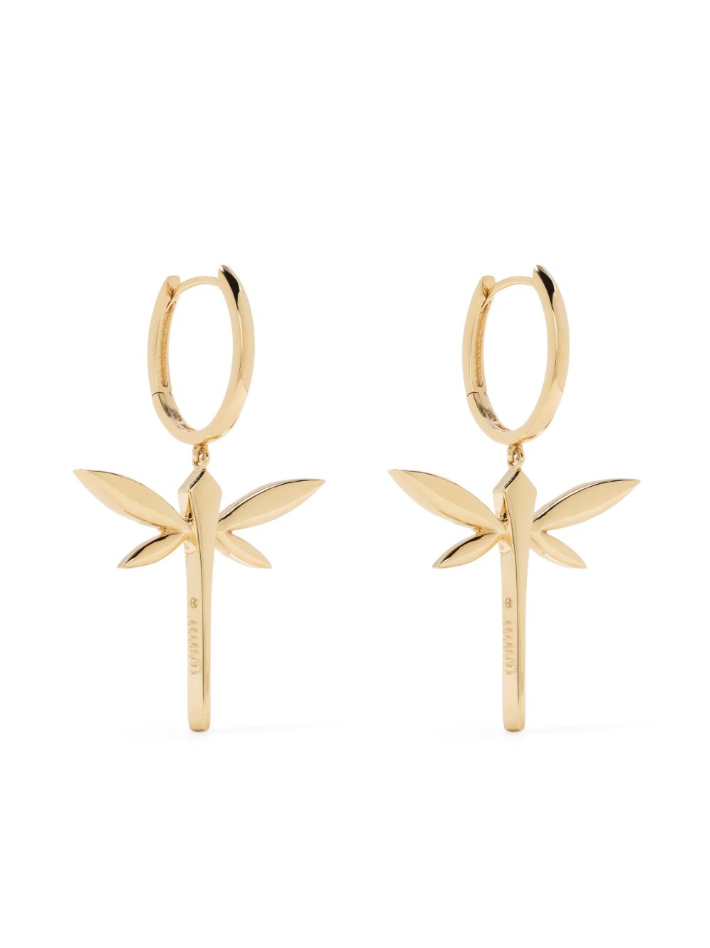 Anapsara 18K黄金 Dragonfly 小号吊饰耳环 - 金色