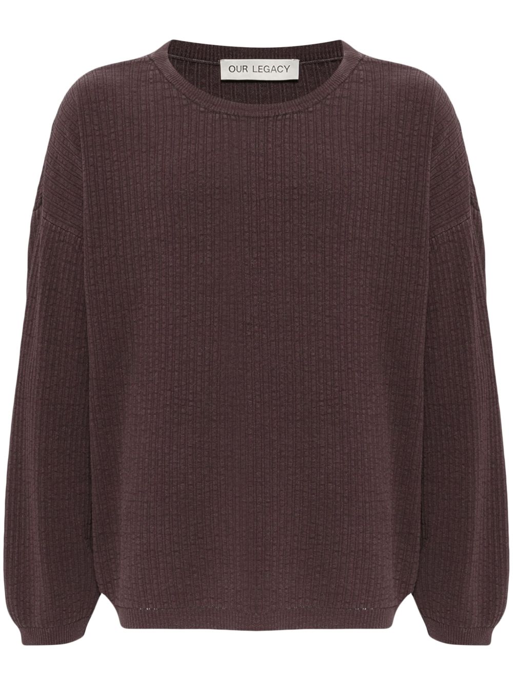 OUR LEGACY textured-finish crew-neck sweatshirt - 中性色