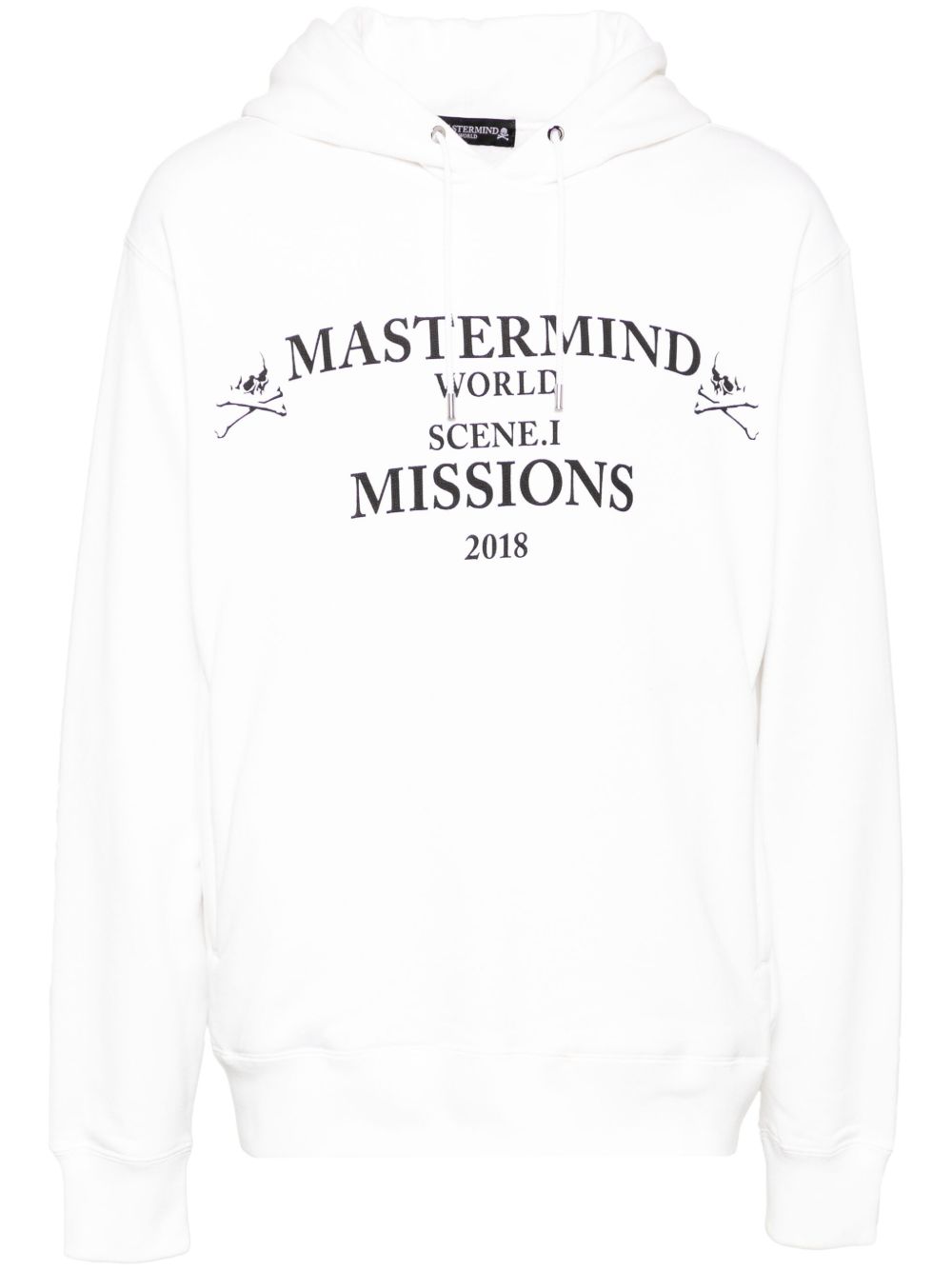 Mastermind World logo印花连帽衫 - 白色