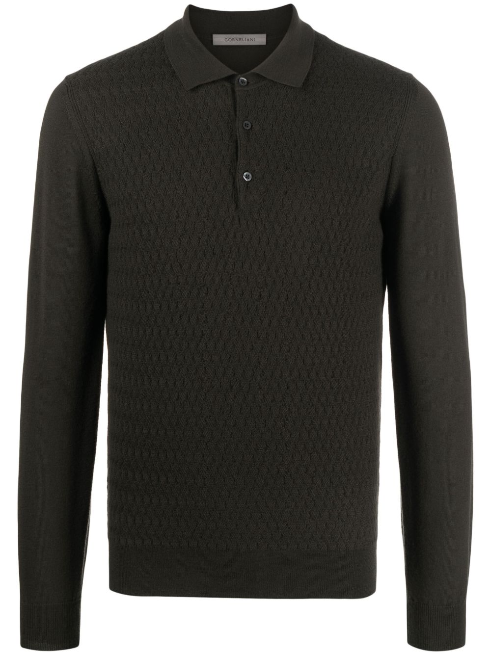 Corneliani 初剪羊毛polo衫 - 绿色