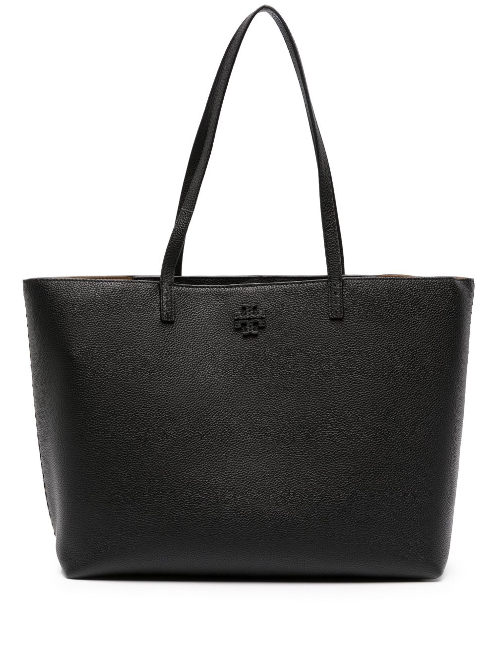 Tory Burch McGraw 皮质托特包 - 黑色