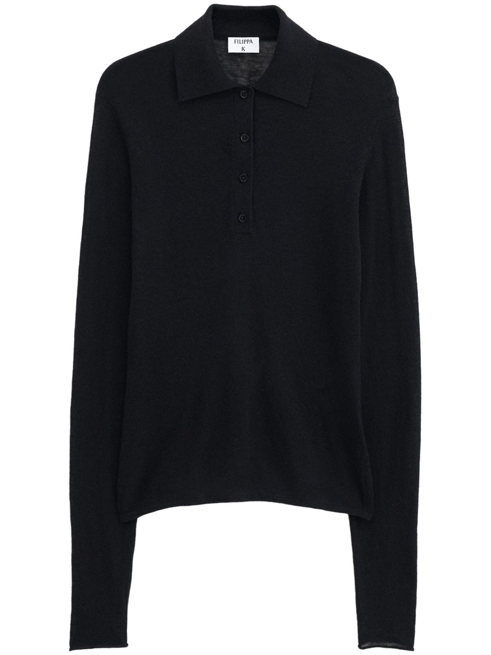 Filippa K 针织polo领毛衣 - 黑色