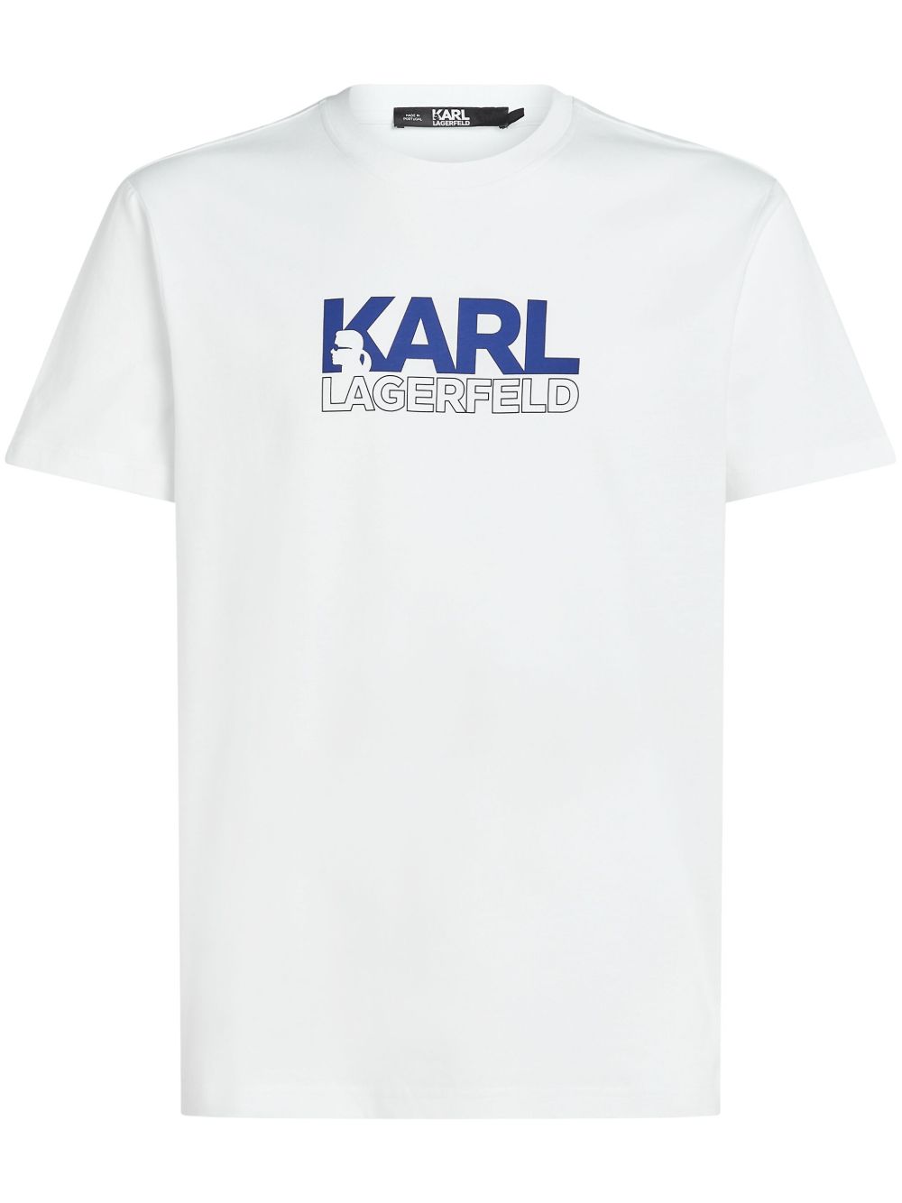 Karl Lagerfeld 叠层logo T恤 - 白色