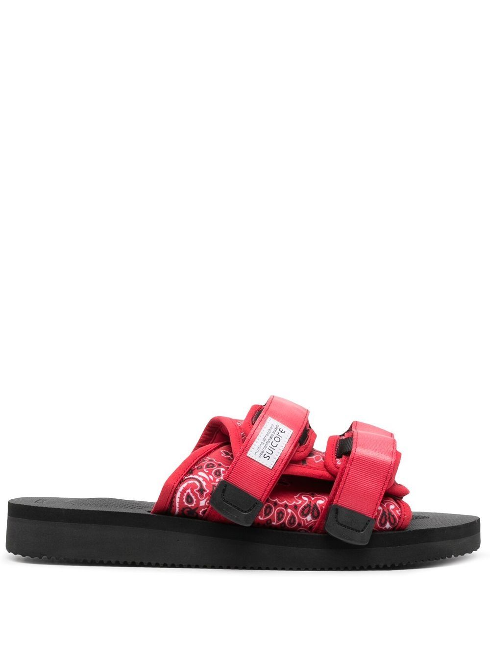 Suicoke 双带平底凉鞋 - 红色
