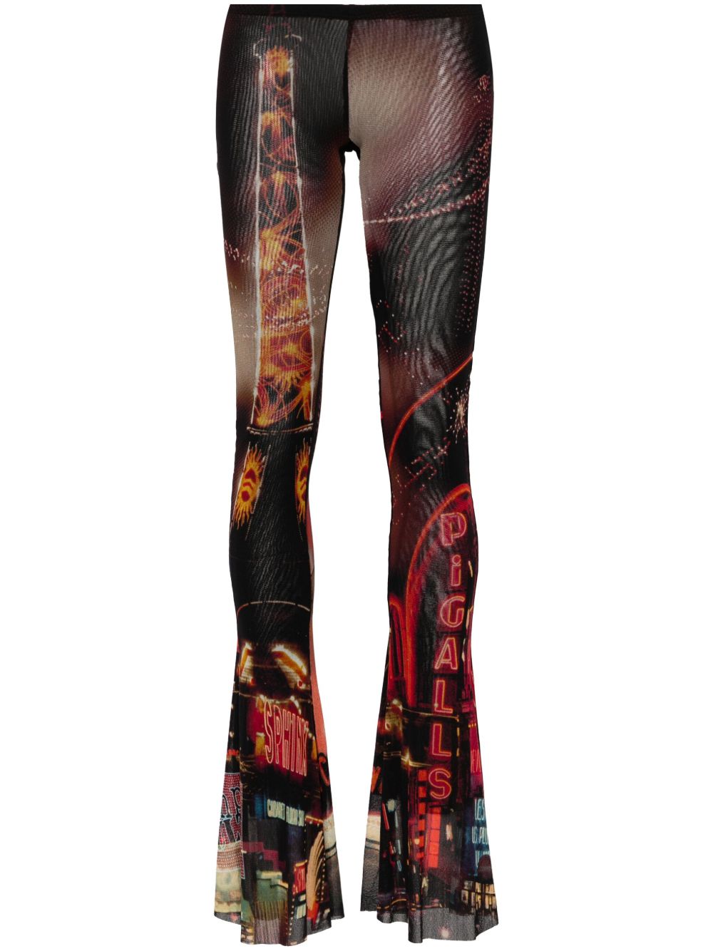 Jean Paul Gaultier Red Pigalle 中腰喇叭裤 - 黑色