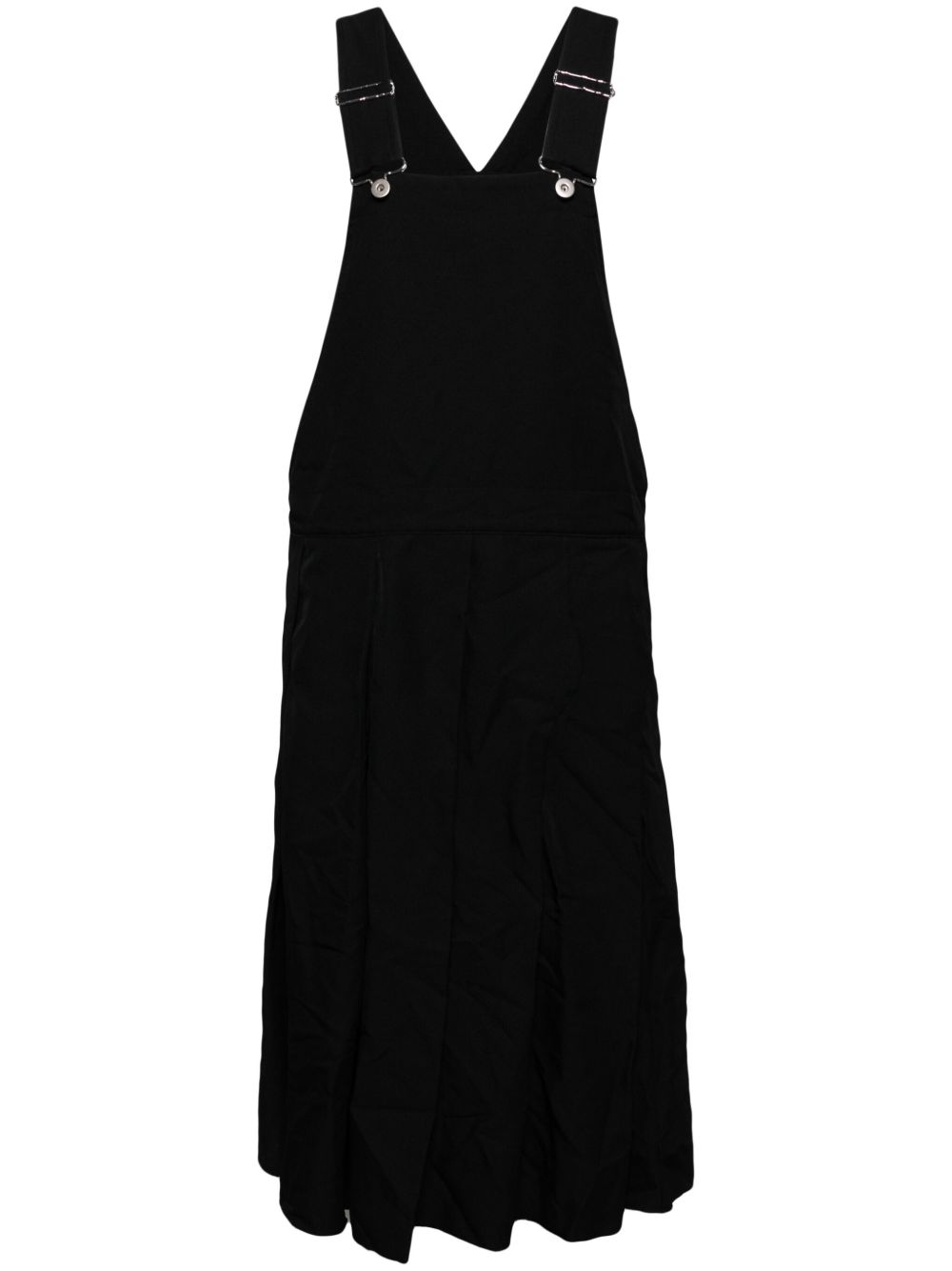 Black Comme Des Garçons 褶饰连衣裙 - 黑色