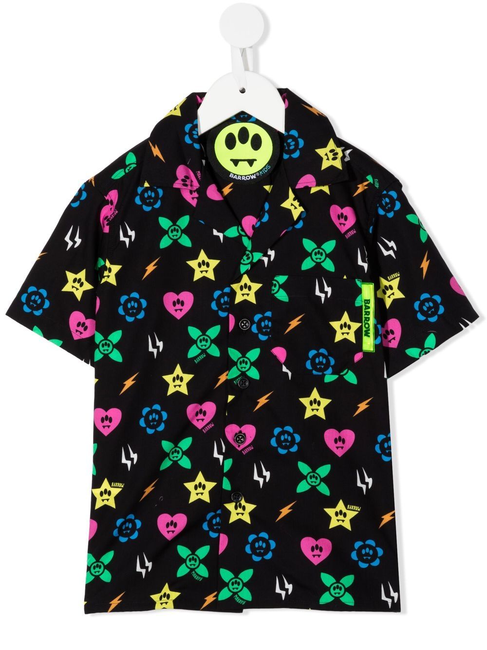 Barrow kids 经典logo图案polo衫 - 黑色