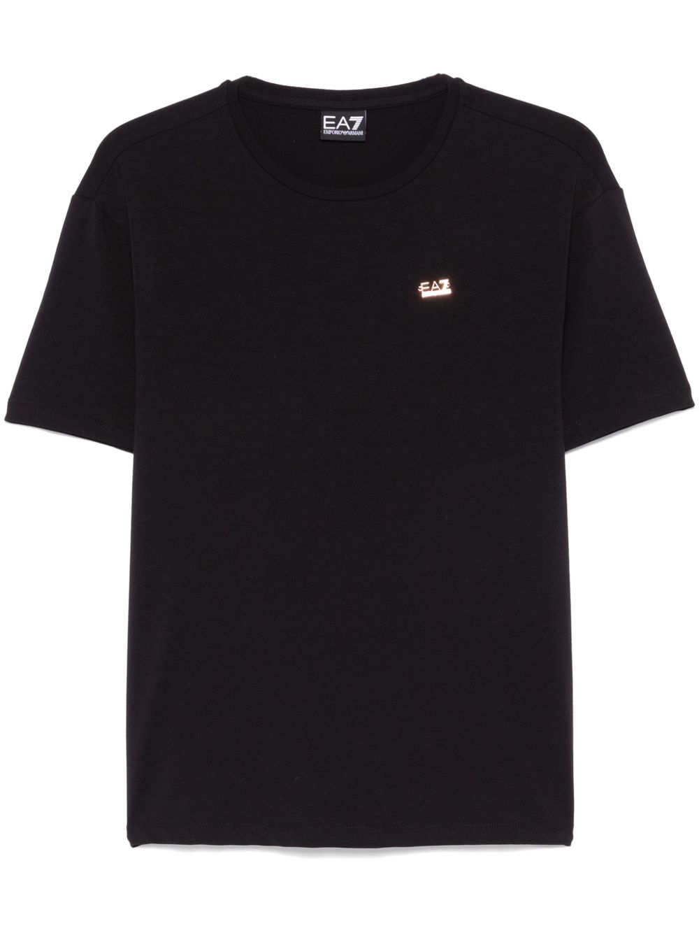 Ea7 Emporio Armani logo标牌T恤 - 黑色