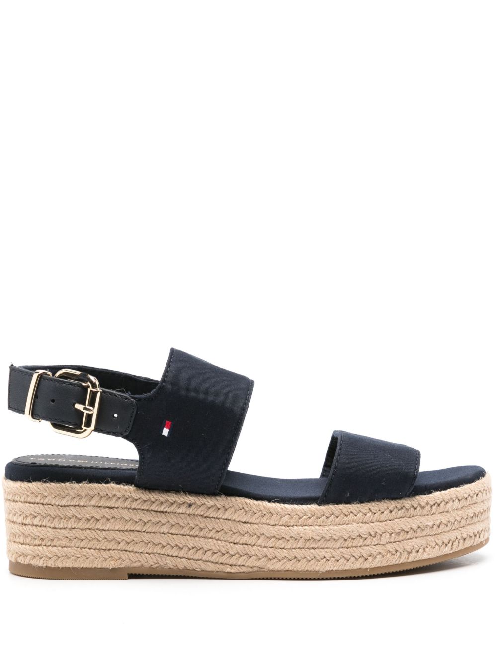 Tommy Hilfiger 帆布厚底凉鞋 - 蓝色