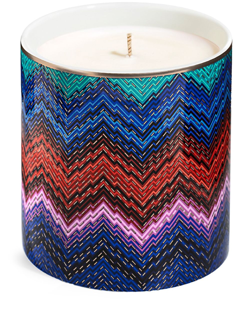 Missoni Home Starlight Z字形图案印花蜡烛 - 蓝色