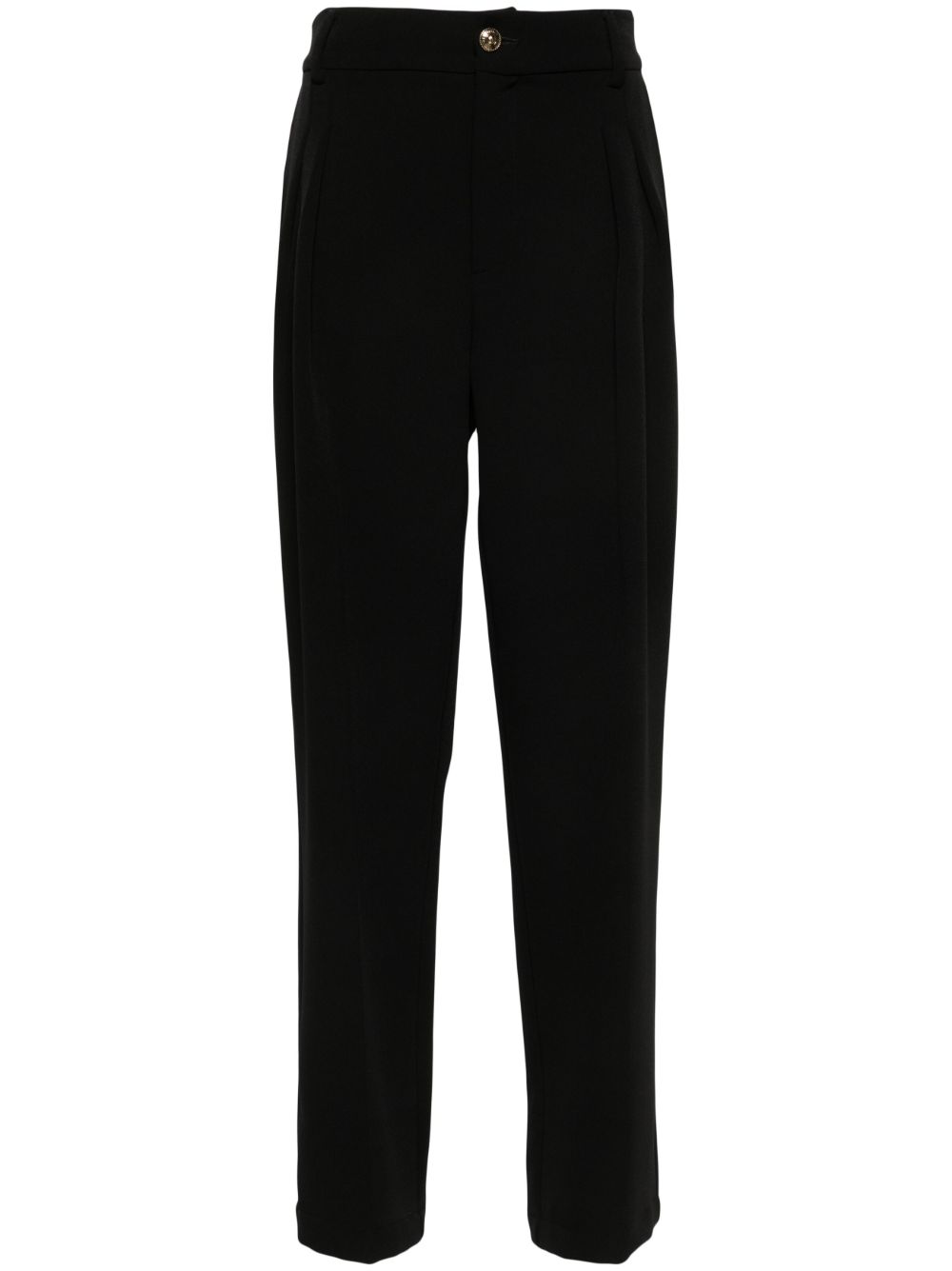 Versace Jeans Couture 褶饰阔腿裤 - 黑色