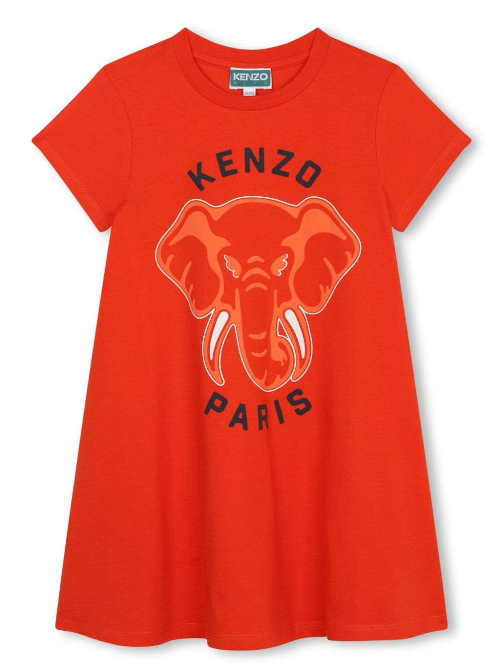 Kenzo Kids logo印花连衣裙 - 红色