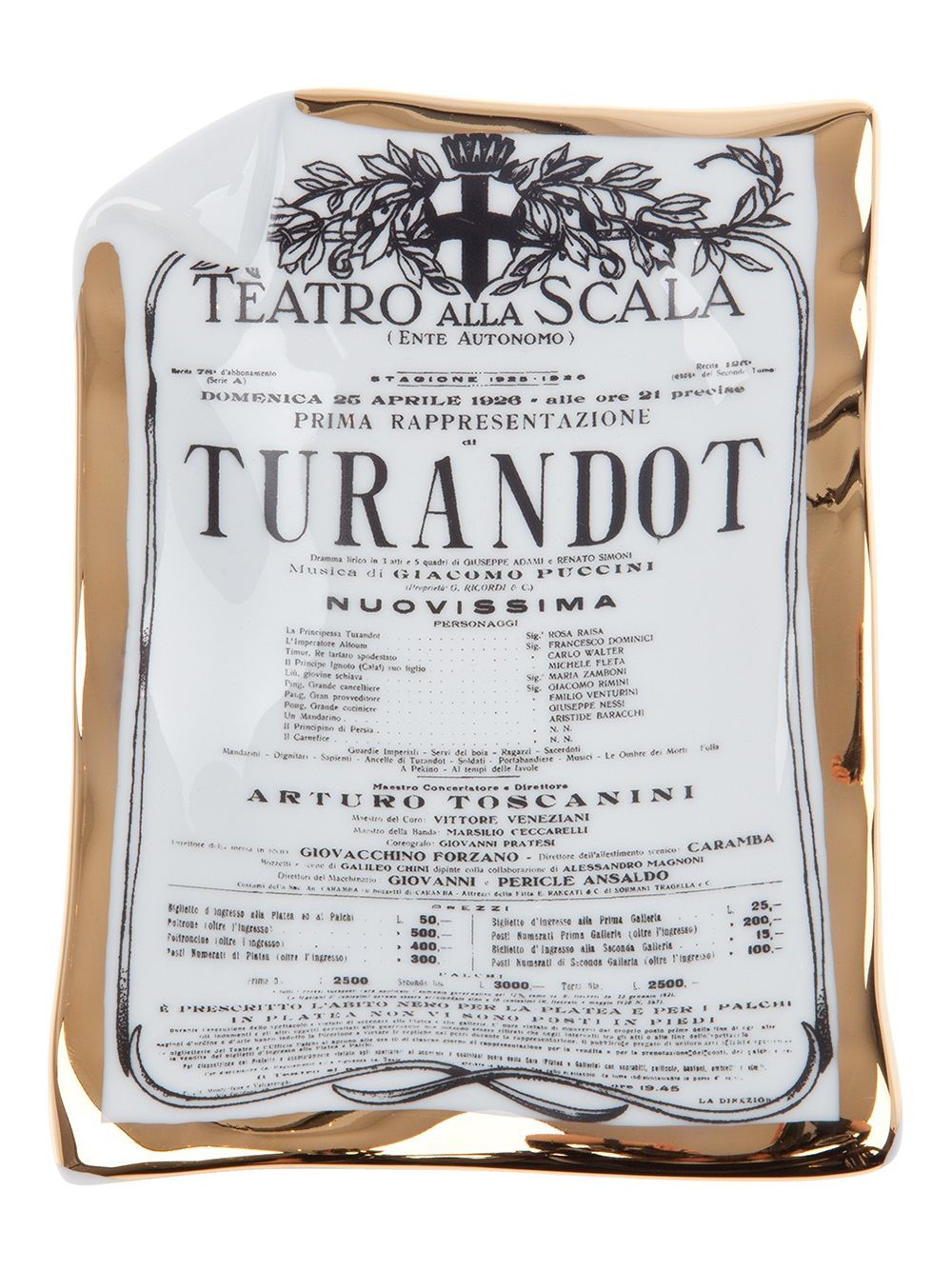 Fornasetti 'Turandot'烟灰缸 - 白色