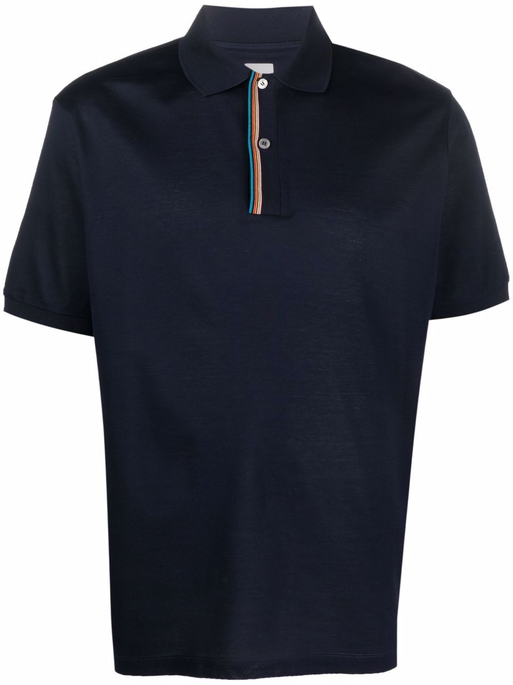 Paul Smith Signature Stripe 边饰polo衫 - 蓝色