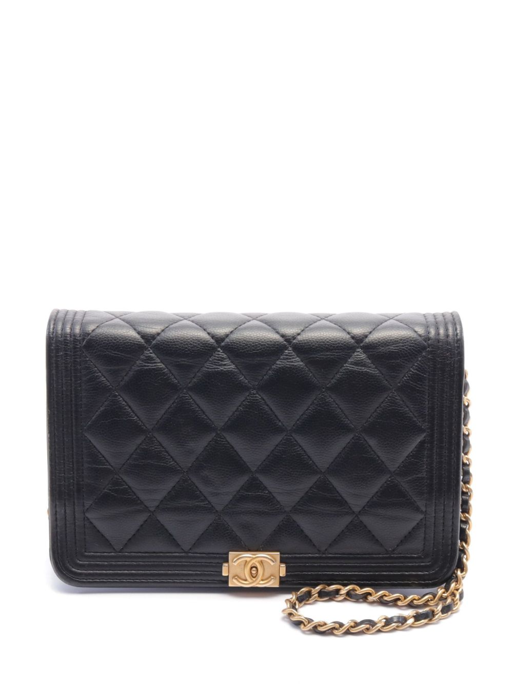 CHANEL Pre-Owned Boy 单肩包（2016-2017年典藏款） - 黑色