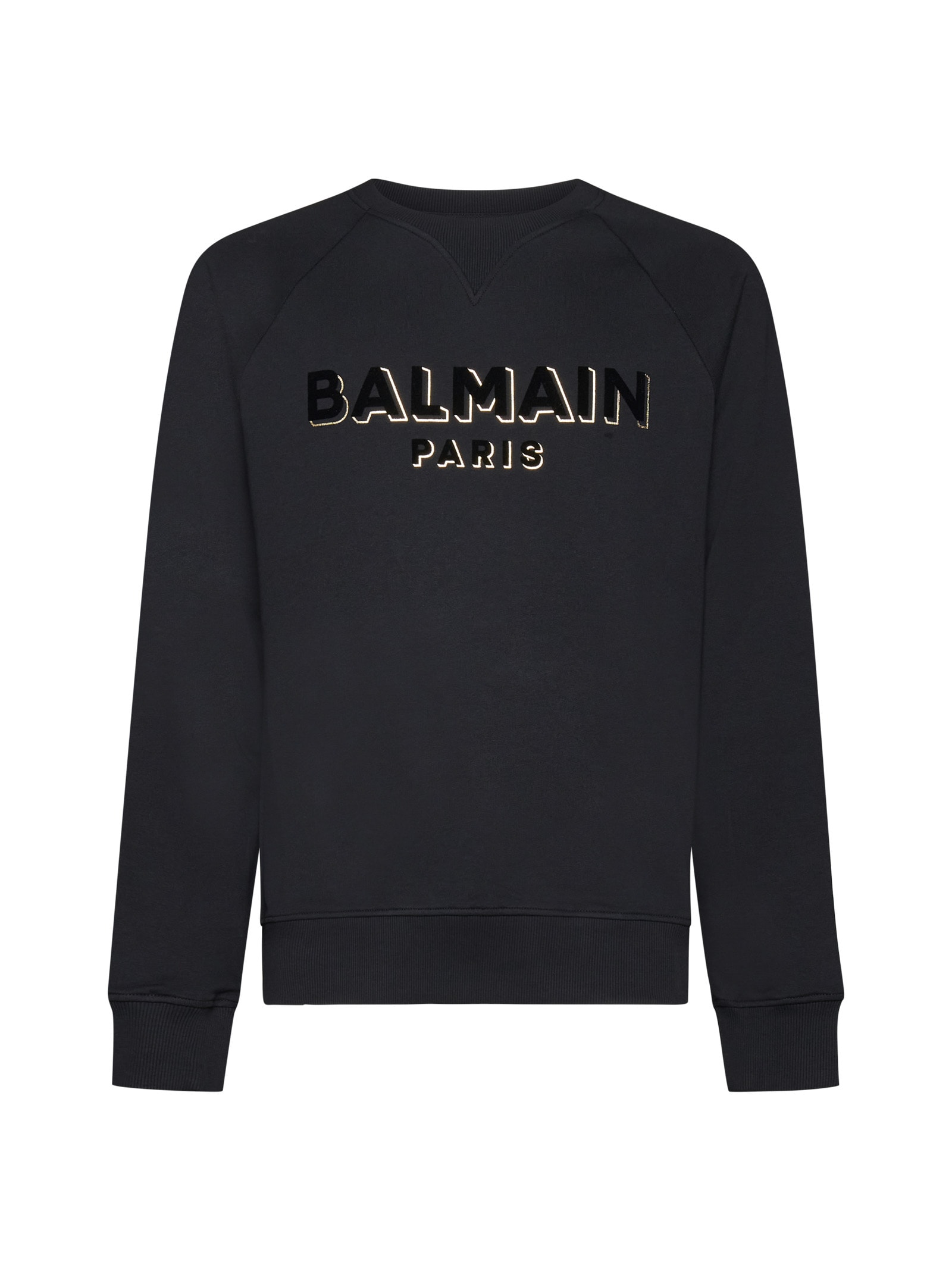 Balmain植绒logo卫衣