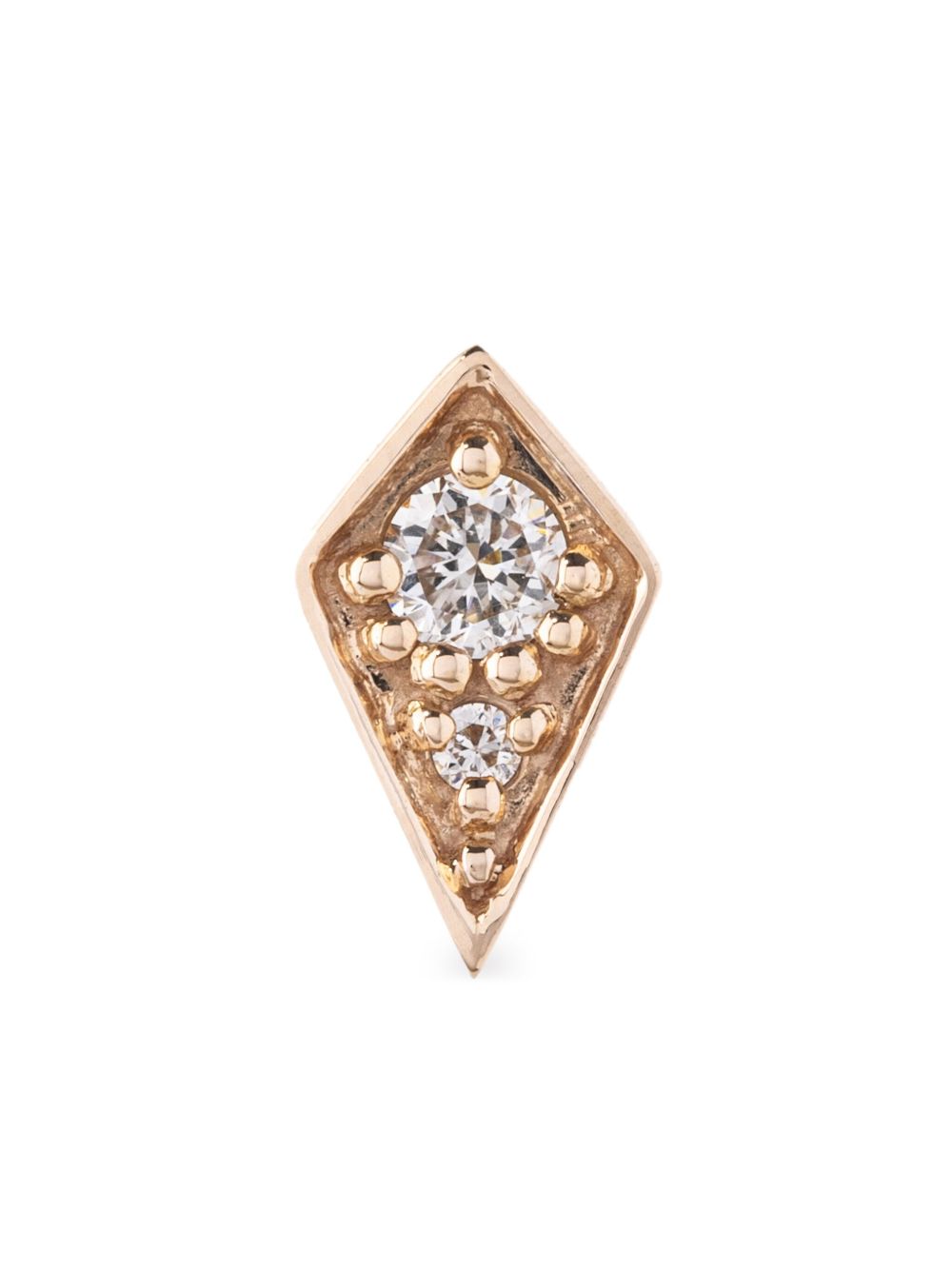 STATEMENT PARIS 18K玫瑰金 Stairway 钻石耳钉 - 粉色
