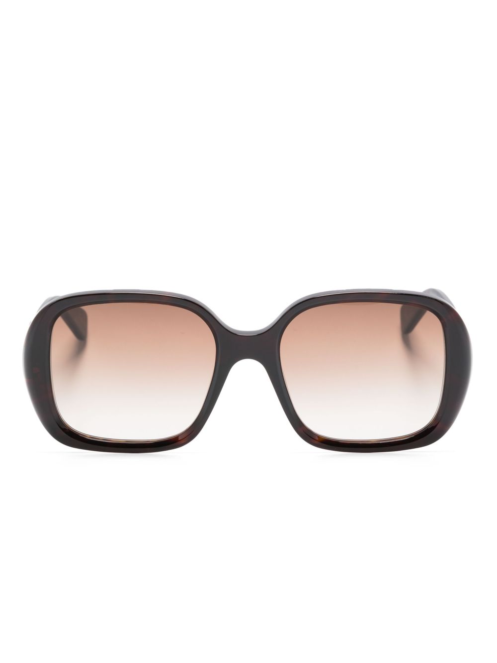 Chloé Eyewear CH0222S 方框太阳眼镜 - 褐色