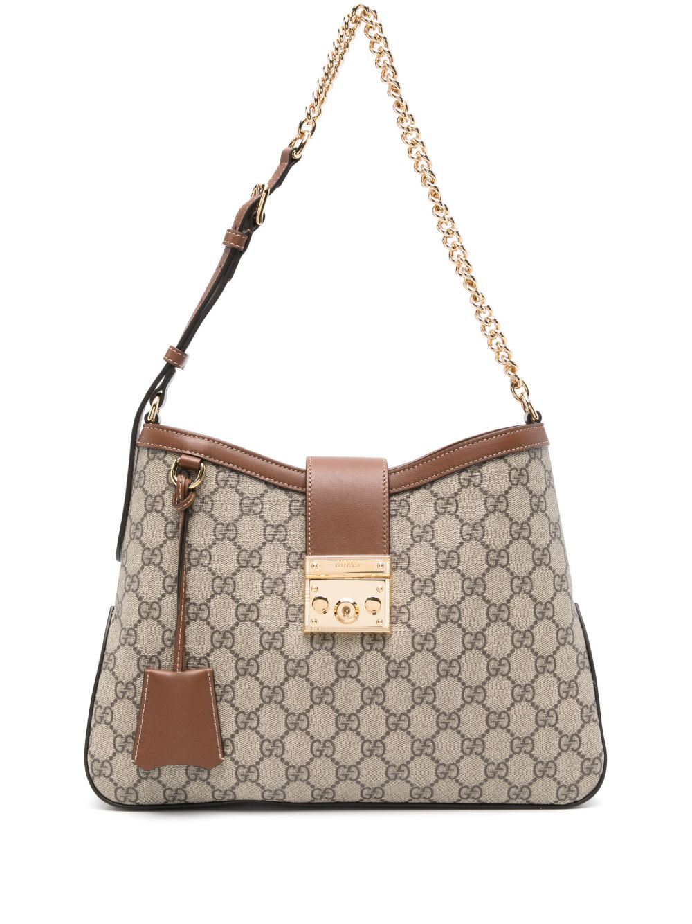 Gucci Padlock GG 中号单肩包 - 中性色