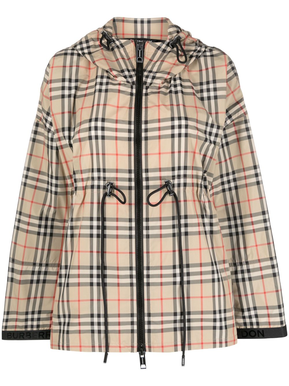 Burberry 格纹连帽夹克 - 中性色