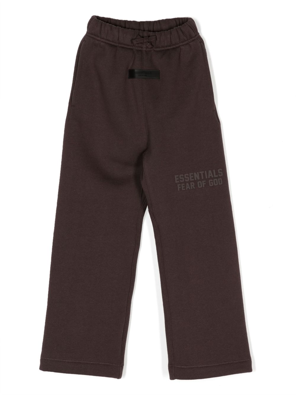FEAR OF GOD ESSENTIALS KIDS logo印花抽绳运动裤 - 褐色