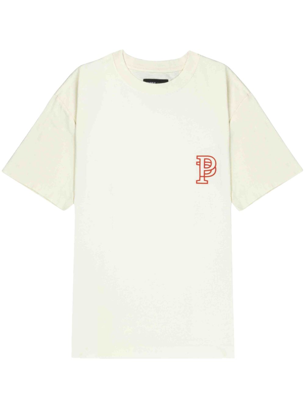 Purple Brand 经典logo印花棉T恤 - 白色