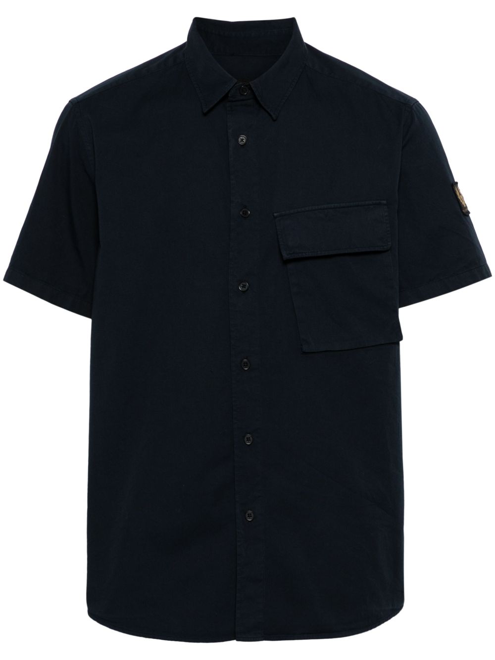Belstaff 短袖棉衬衫 - 蓝色