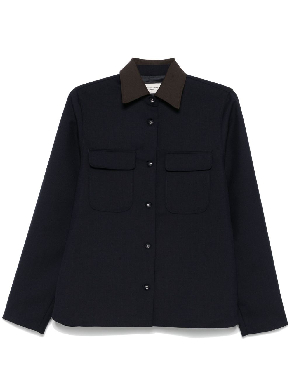 Officine Generale Nirsa 夹克式衬衫 - 蓝色