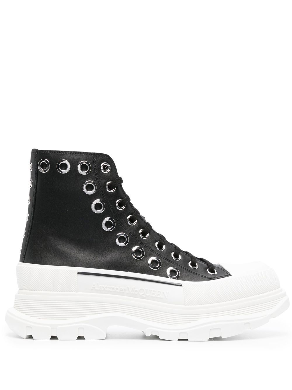 Alexander McQueen Joey 孔眼细节运动鞋 - 黑色