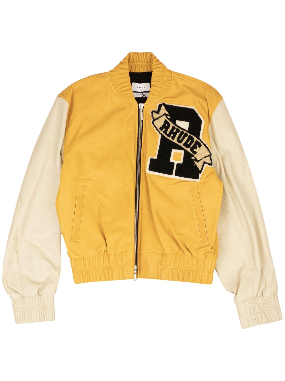 RHUDE logo贴花飞行员夹克 - 黄色