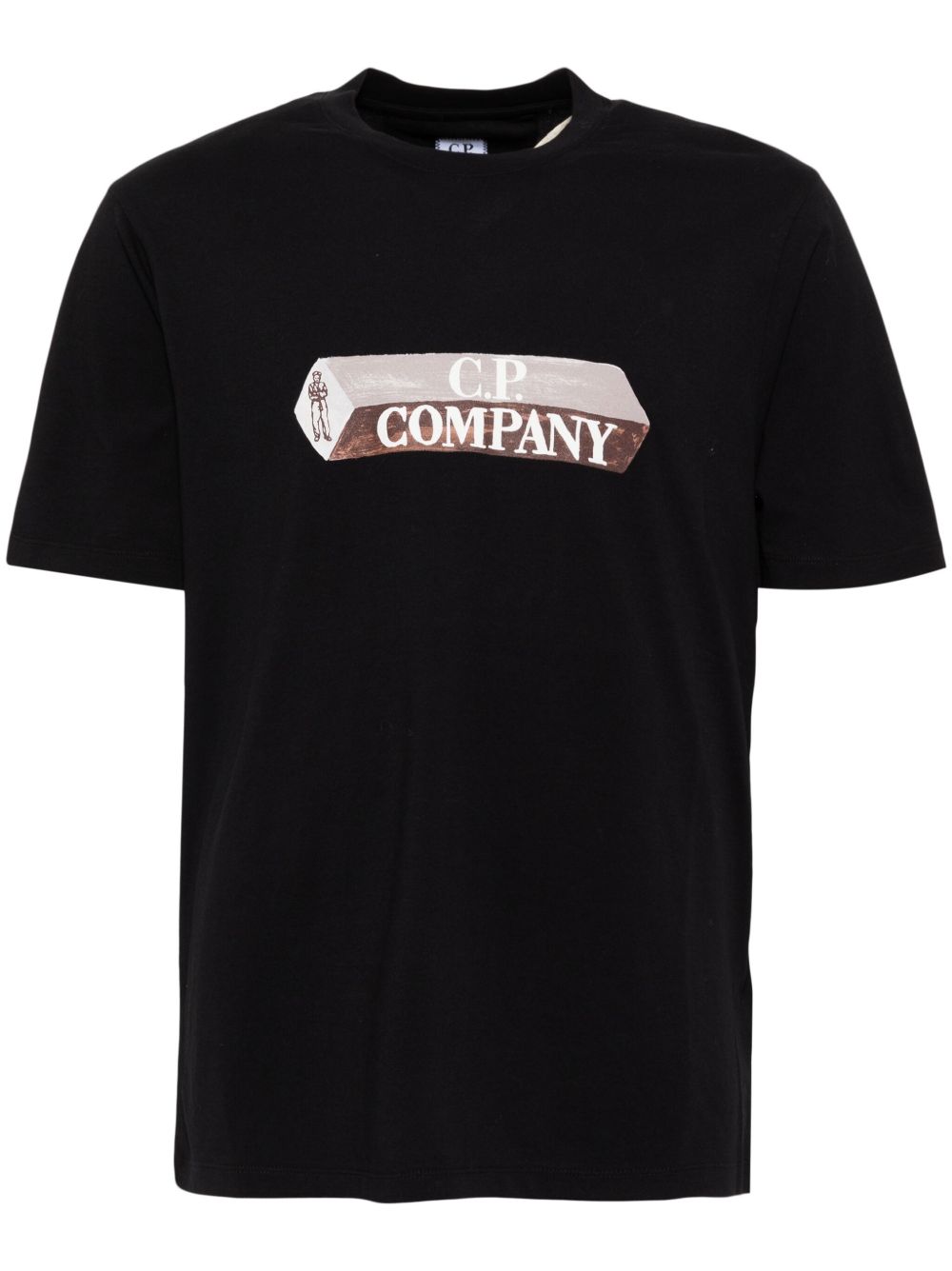 C.P. Company logo印花T恤 - 黑色
