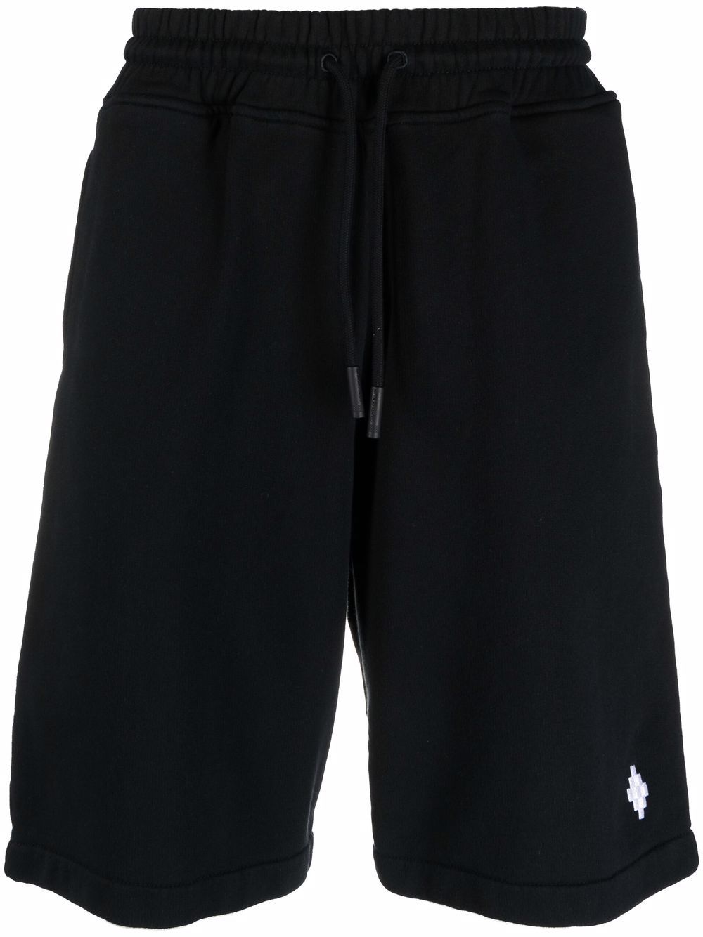 Marcelo Burlon County of Milan 刺绣图案运动短裤 - 黑色