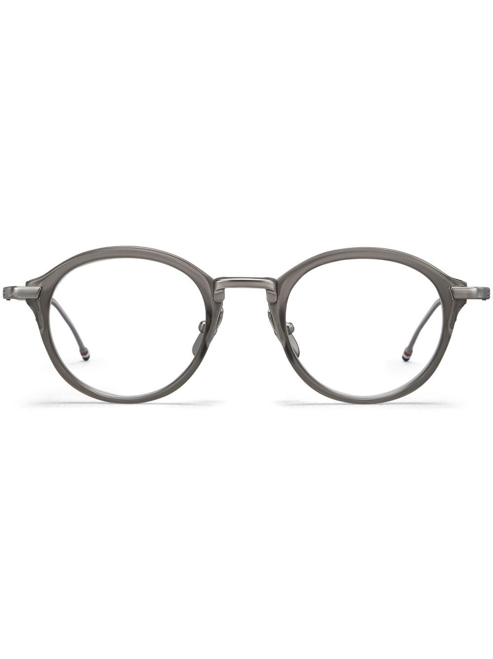Thom Browne Eyewear 广角大圆框眼镜 - 银色