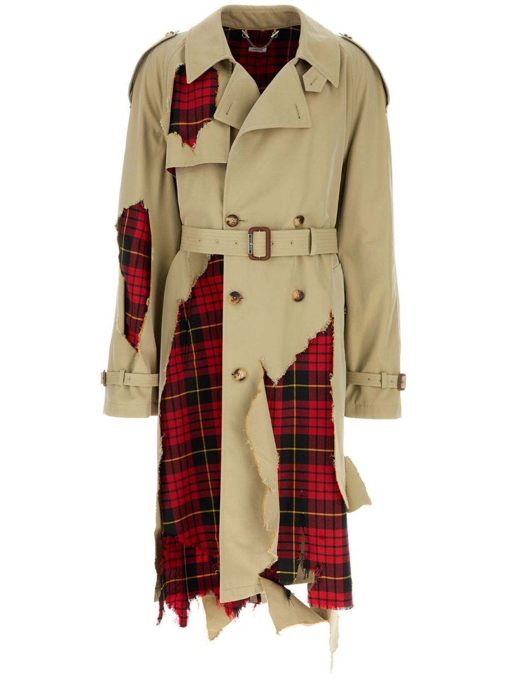 Alexander McQueen 束腰双排扣风衣 - 中性色
