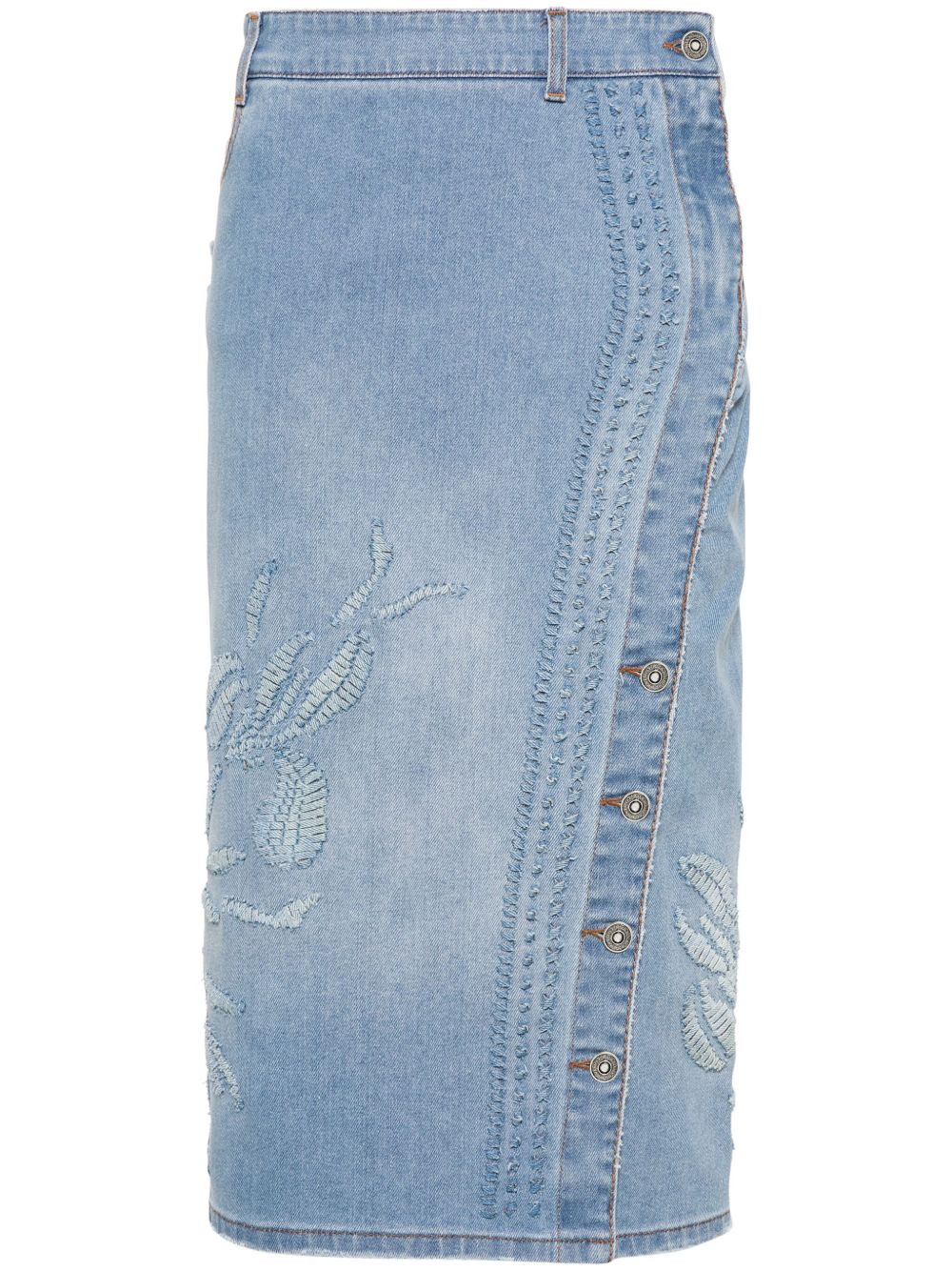 Ermanno Scervino Longuette 牛仔半身裙 - 蓝色
