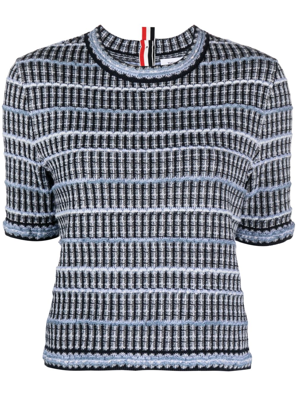 Thom Browne 圆领粗花呢上衣 - 蓝色