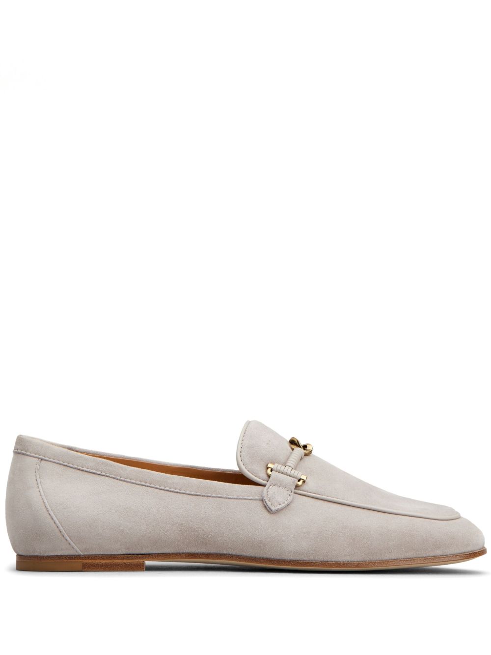 Tod's 杏仁形鞋头皮质乐福鞋 - 灰色