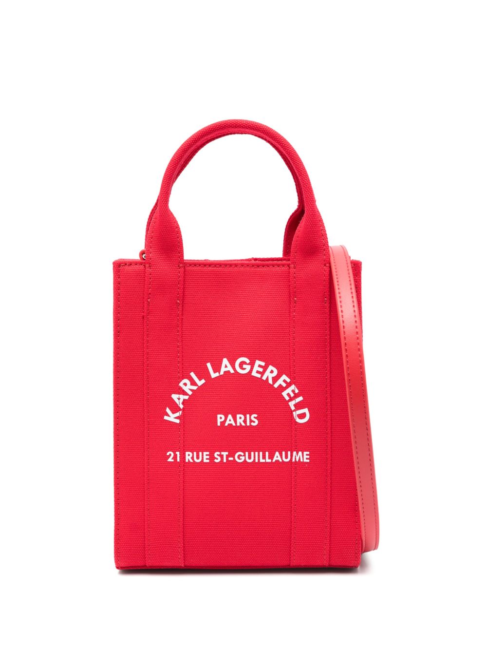 Karl Lagerfeld Rue St-Guillaume 小号手提包 - 红色