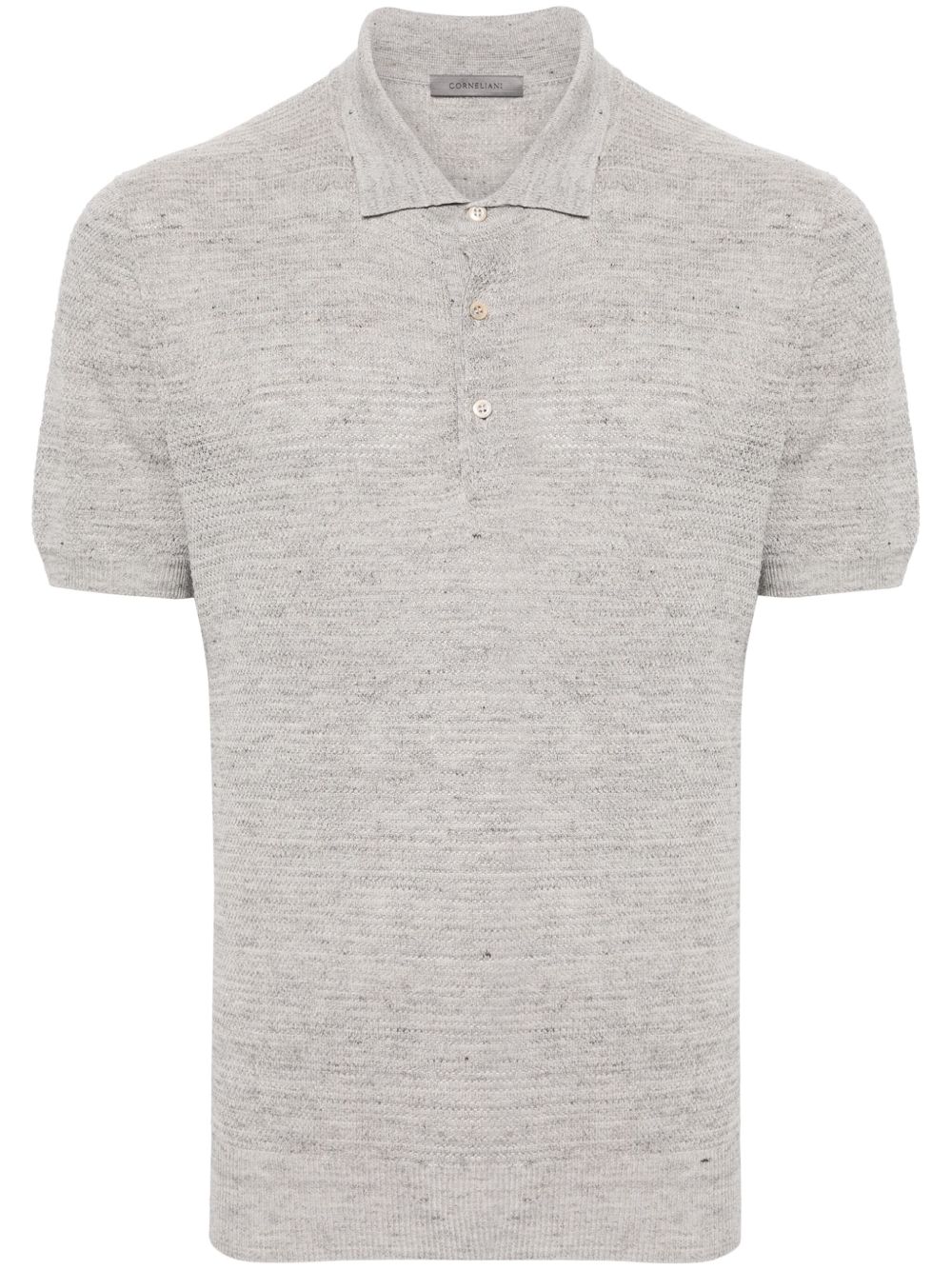 Corneliani 短袖针织polo衫 - 灰色