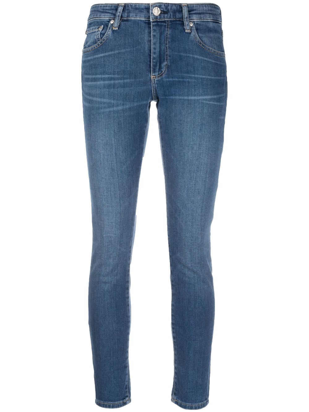AG Jeans 中腰紧身牛仔裤 - 蓝色