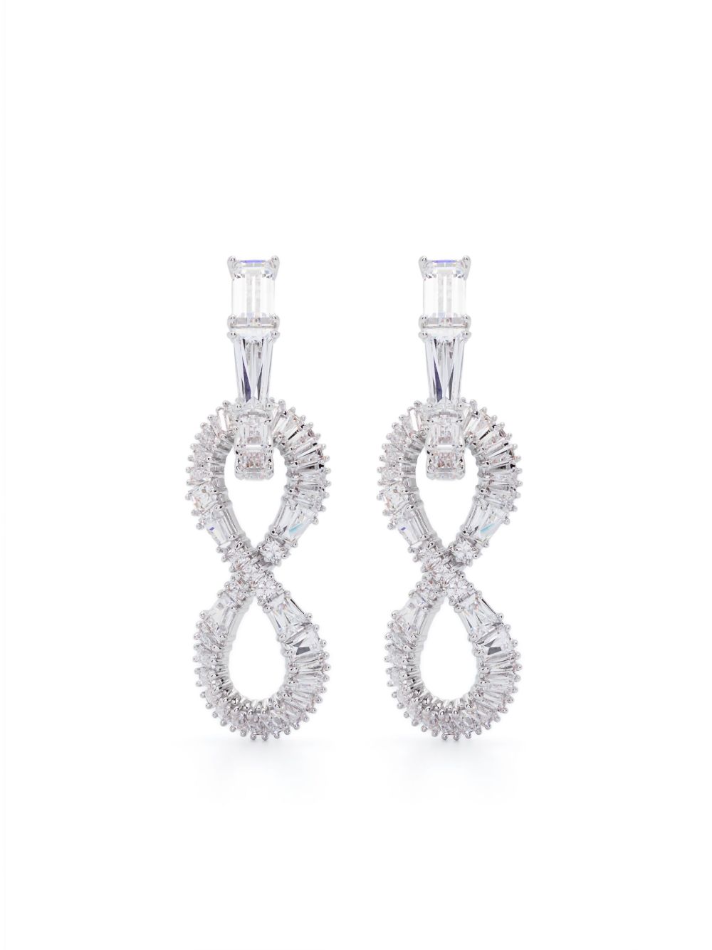 Swarovski Hyperbola 吊饰耳环 - 银色
