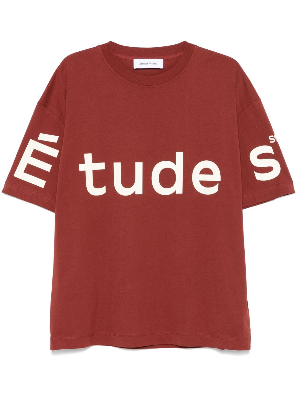Etudes logo印花T恤 - 红色