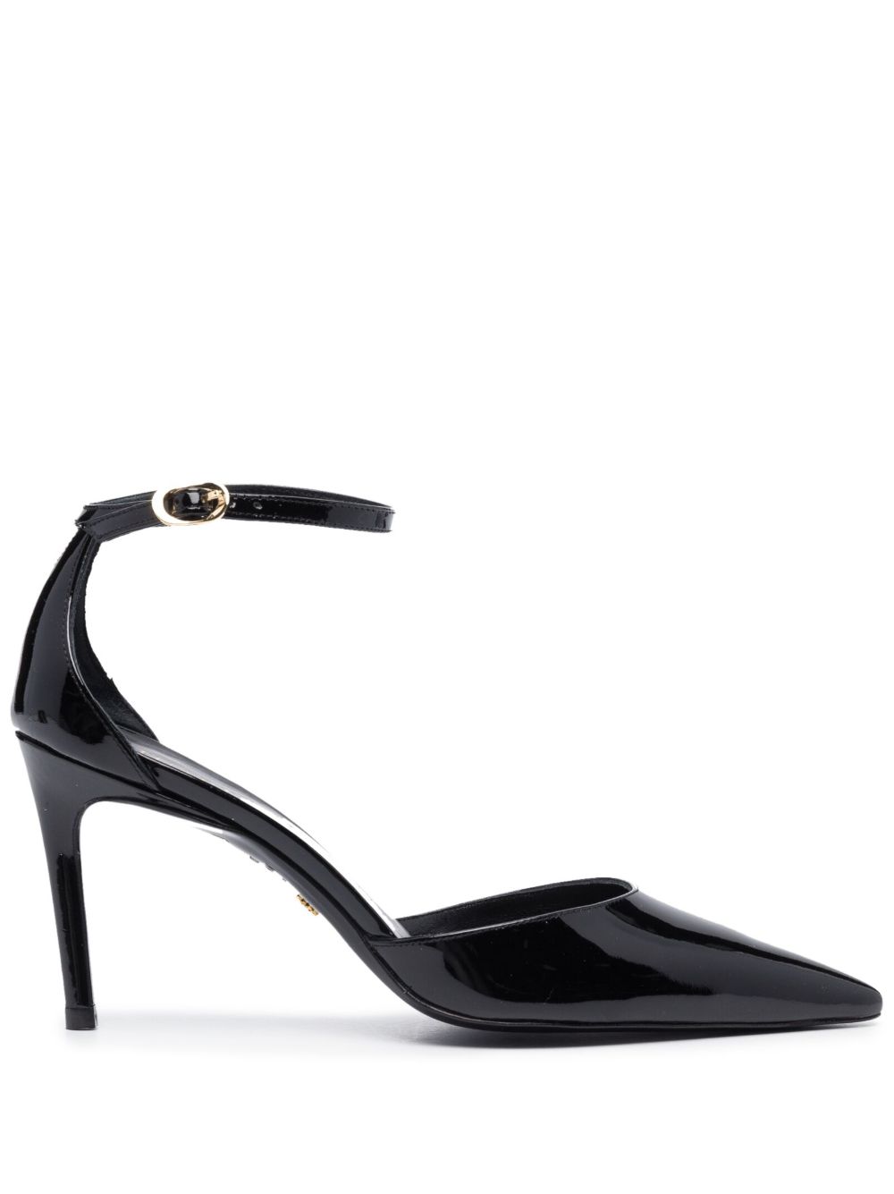 Stuart Weitzman 尖头皮质高跟鞋 - 黑色